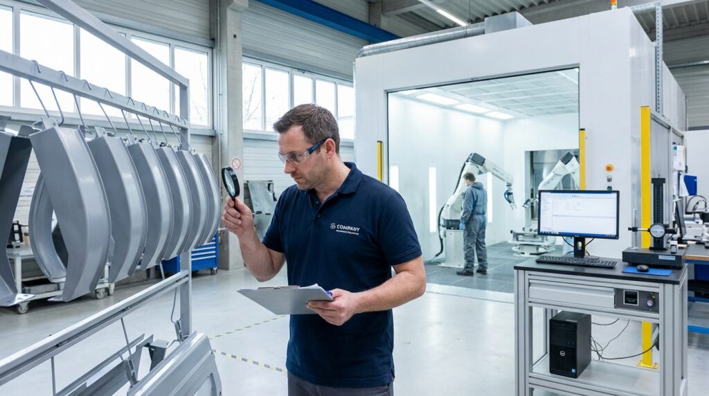 Qualitätskontrolle pulverbeschichteter Teile