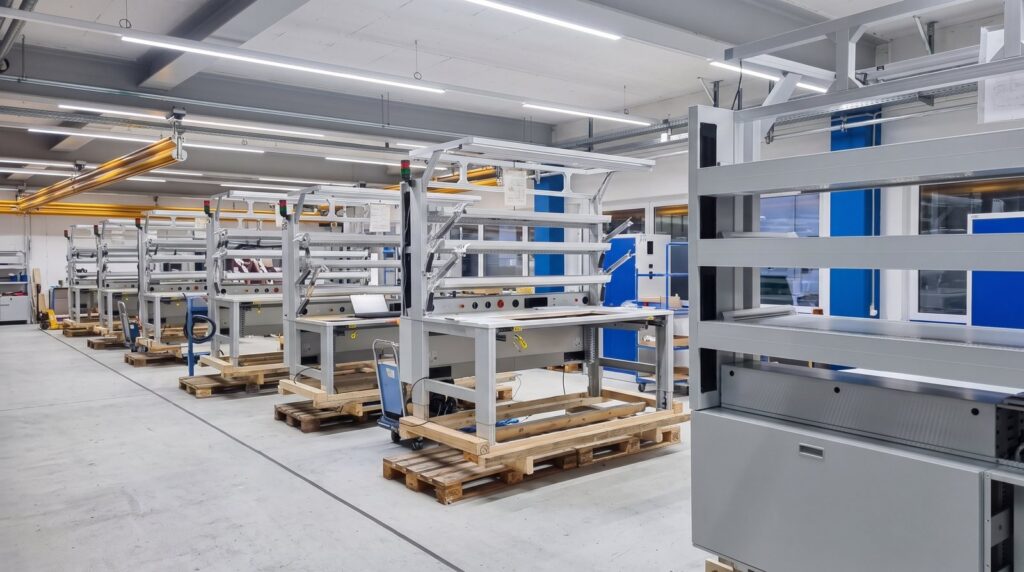 Sondermaschine in der Fertigung der FUTRONIKA AG in Brunnthal